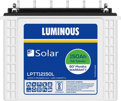 LUMINOUS Solar LPTT12150L Tall Tubular Inverter Battery