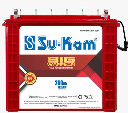 Su-Kam 60 Months Warranty Tubular Inverter Battery