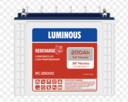 LUMINOUS RC25000- ( 200AH ) Tubular Inverter Battery
