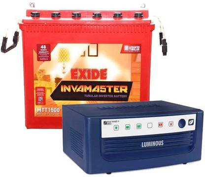 EXIDE IMTT1500+ Eco Watt Neo-800 Tubular Inverter Battery