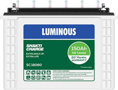 LUMINOUS 60 Months Warranty Tubular Inverter Battery