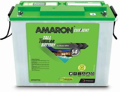 amaron 500 VA CURRENT Tall Tubular Battery - (AAM-CR-AR165TT54) 165ah with 54 Months Warranty Pure Sine Wave Inverter