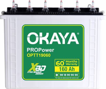 OKAYA 36 Months Warranty Tubular Inverter Battery
