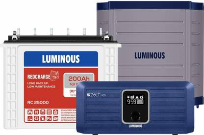 LUMINOUS Zolt 1100 RC25000 200 Ah Plus Trolley Tubular Inverter Battery
