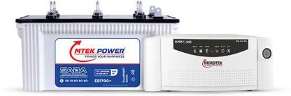 Mtek Microtek SP 700 DG Power DuraSMART EB1700+ Tubular Inverter Battery