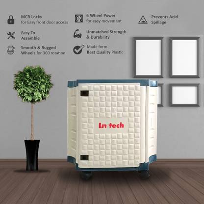 LIVTECH LIVTECH_Home UPS Cabinet LT_ITTALL-01 Hard Unbreakable Plastic Trolley for Inverter and Battery