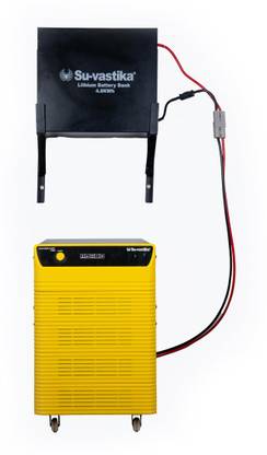 Su-vastika Combo of Solar Hybrid Inverter/PCU LI 5500 MPPT (5000 VA)4.8 kwh Lithium Battery (Bluetooth/WiFi Monitoring and Inbuilt Digital warranty) Pure Sine Wave Inverter