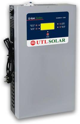 UTL Gamma Plus Li-on 1200 MPPT Inverter for Home Office & Shops Lithium Battery | 2X Fast Charging | Wall Mountable Design | 5 Yrs Warranty Pure Sine Wave Inverter