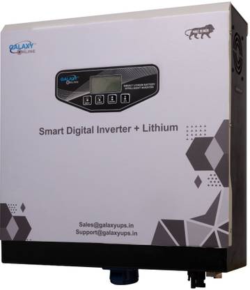 Galaxy Online 500 VA wall mounted Digital smart with Inbuilt Lithium Battery Pure Sine Wave Inverter