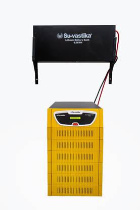 Su-vastika Combo of Solar Hybrid Inverter/PCU LI 10KVA MPPT with 9.6 kwh Lithium Battery (Bluetooth/WiFi Monitoring and Inbuilt Digital warranty) Pure Sine Wave Inverter