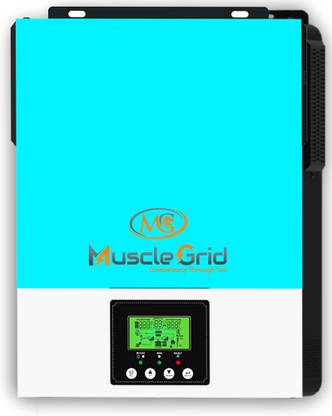 MuscleGrid India 6400 VA Transformer less (Support LiPO4 Battery) Android and iPhone Monitoring 24V with 12 Months Warranty Solar Compatible Pure Sine Wave Inverter