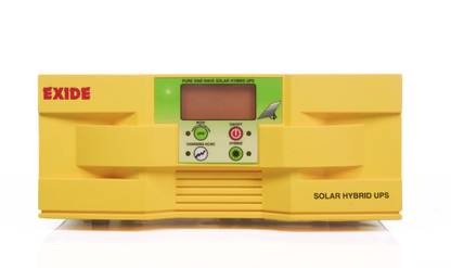 EXIDE 1050 VA Exide1100 Solar Hybrid UPS Inverter, Dual Mode Operation, LCD Display, with 2 Year Warranty Solar Compatible Pure Sine Wave Inverter