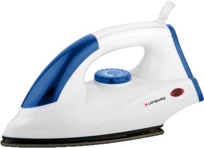 Longway Grace With ISI Approved 1000 W Dry Iron  (White & Blue) at Rs. 399