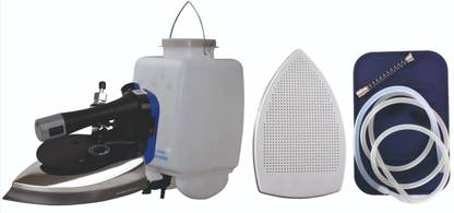 Hanumeto SILTI ES300L Gravity Feed Iron - Electric Professional Steam Iron with Bottle, Easy to use, with Teflon Shoe 1600 W Garment Steamer