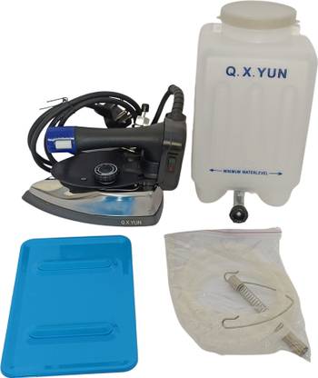 QX YUN by Qxyun QX300B gravity feed Industrial steam iron with rest mat 2.7l (Black) 1200 W Steam Iron