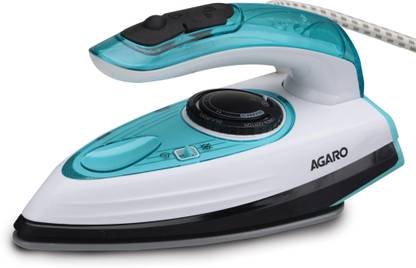 AGARO Primo Travel Steam Iron, Compact, Ceramic Coated Sole plate, Cotton,Wool, Poly, 1200 W Steam Iron