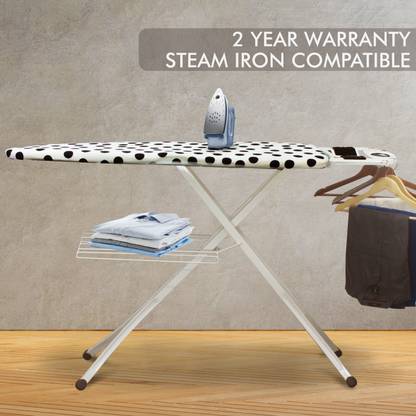 WEIRD WOLF Foldable Large Ironing Table with Cloth Tray and Iron Rest Ironing Board