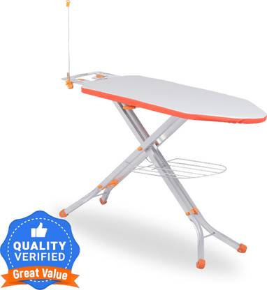 Jaimini by KSI Fold-up Iron Table Removable Cover, Press Stand for Home With Foam Pad Ironing Board