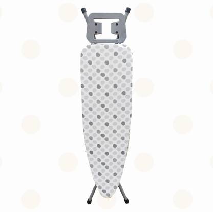 Tidy Homz Nile Portable Ironing Board with Folded Legs & Height Adjustable Legs - Build In Press Holder - Cover with Foam Pad - Dot Design Ironing Board