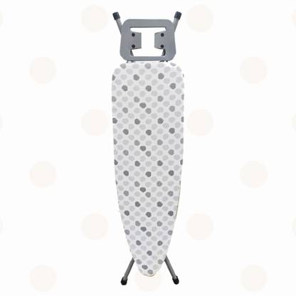 Tidy Homz Nile Portable Ironing Board with Folded Legs & Height Adjustable Legs - Build In Press Holder - Cover with Foam Pad - Dot Design Ironing Board