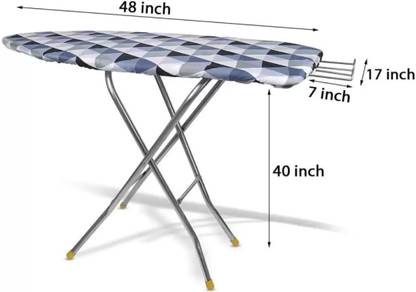 Maanit Wooden Self Standing Ironing Board With Folding Feature Heavy Duty, Multi Color (Color And Design of Cloth Will Different) Ironing Board