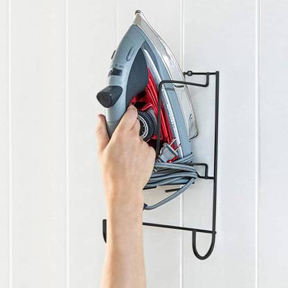 AMAZIO Iron Stand and Ironing Board Storage Organizer Hooks Heat Resistant Wall Rack Ironing Board