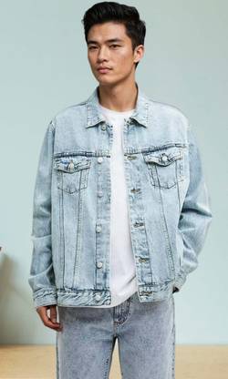 KOTTY Full Sleeve Solid Men Denim Jacket