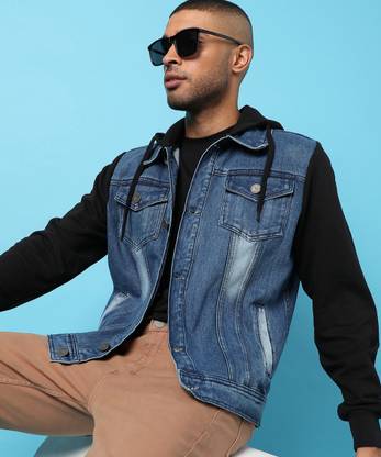 CAMPUS SUTRA Full Sleeve Solid Men Denim Jacket