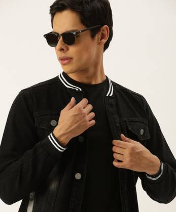 CAMPUS SUTRA Full Sleeve Solid Men Denim Jacket