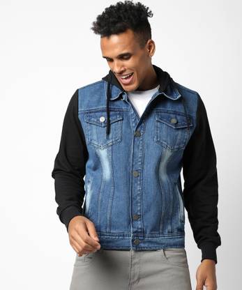 CAMPUS SUTRA Full Sleeve Solid Men Denim Jacket