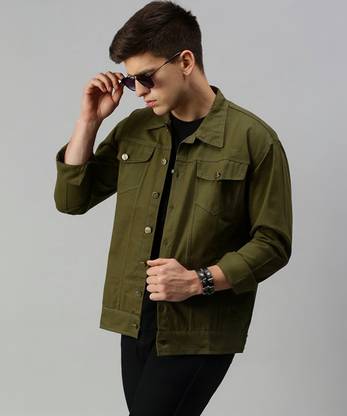 VOXATI Full Sleeve Solid Men Denim Jacket