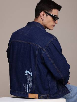 Roadster Full Sleeve Printed Men Denim  Jacket
