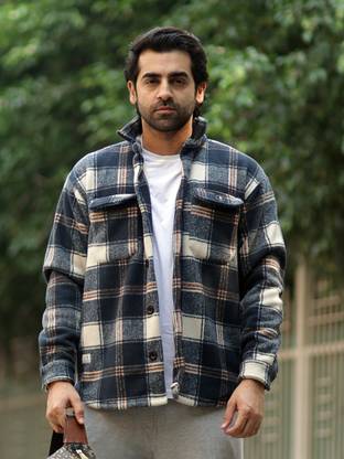 MANIAC Full Sleeve Checkered Men Jacket