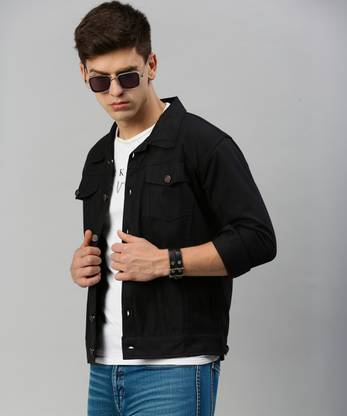 VOXATI Full Sleeve Solid Men Denim Jacket