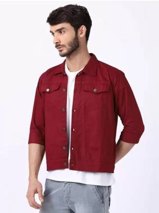 BNK 3/4th Sleeve Solid Men Denim Jacket