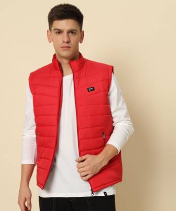 DECANTER Sleeveless Self Design Men Jacket