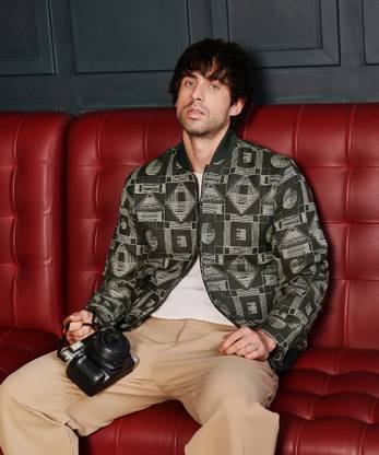 CAMPUS SUTRA Full Sleeve Geometric Print Men Jacket