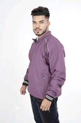 Nitrix Wind Cheater Upper Jacket For Men Jogging, Running (Purple) Solid Men Wind Cheater