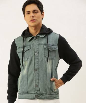 CAMPUS SUTRA Full Sleeve Solid Men Denim Jacket
