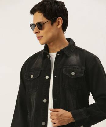 CAMPUS SUTRA Full Sleeve Solid Men Denim Jacket