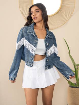 STYLESTONE Full Sleeve Solid Women Denim Jacket