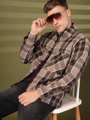 CHKOKKO Full Sleeve Checkered Men Jacket
