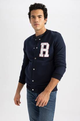 defacto 3/4th Sleeve Applique Men Jacket