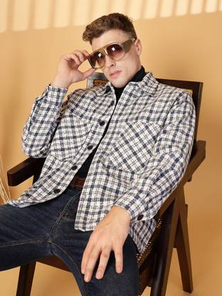 CHKOKKO Full Sleeve Checkered Men Jacket