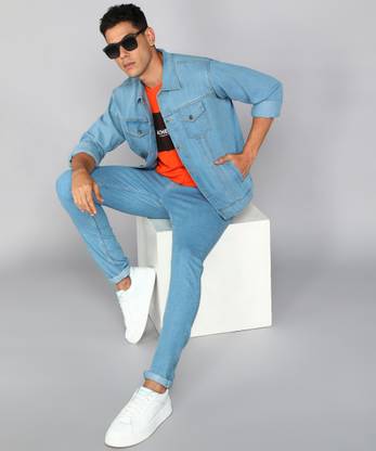 FTX Full Sleeve Solid Men Denim Jacket