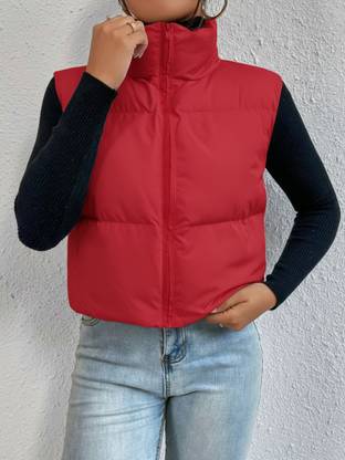 BuyNewTrend Sleeveless Solid Women Jacket