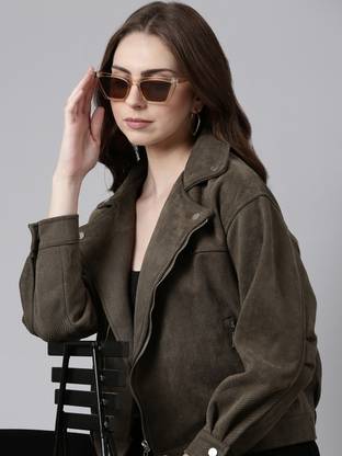SHOWOFFFF 3/4th Sleeve Solid Women Jacket