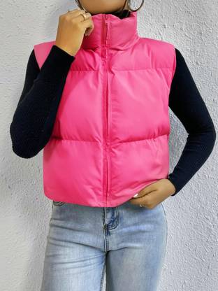 BuyNewTrend Sleeveless Solid Women Jacket