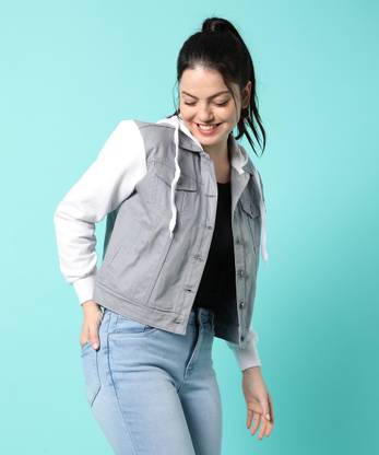 CAMPUS SUTRA Full Sleeve Solid Women Denim Jacket