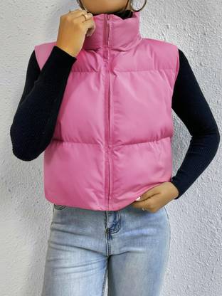 BuyNewTrend Sleeveless Solid Women Jacket